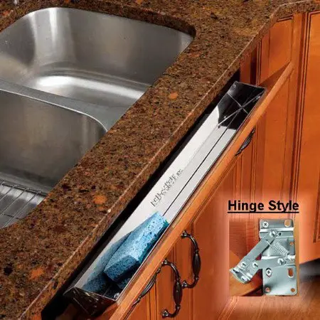 Tip-Out Tray With Hinges for Kitchen Cupboard