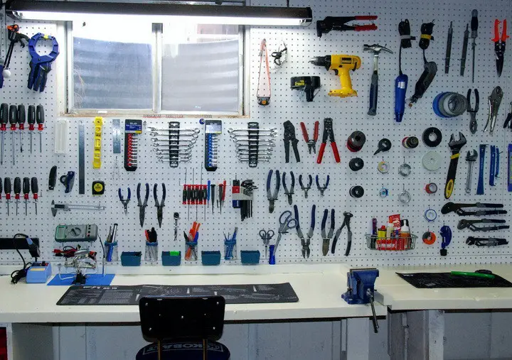 tools in garage