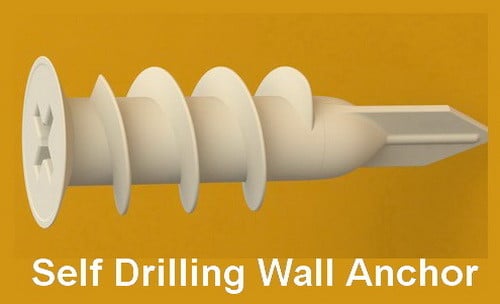 self drilling plastic drywall anchor