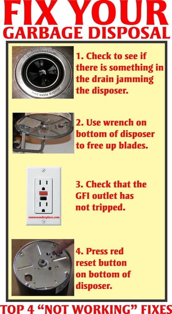 garbage disposal wrench won't turn