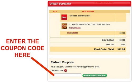 Pizza hut free delivery coupon code