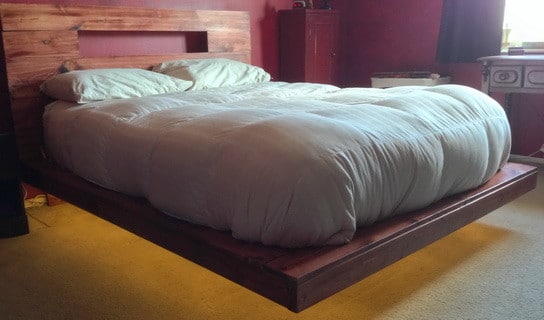 How To Build A Diy Floating Bed Frame With Led Lighting