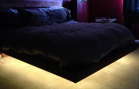 Featured image of post Floating Bed With Led Lights Underneath / This platform bed with floating nightstands will be an impressive addition to your bedroom.