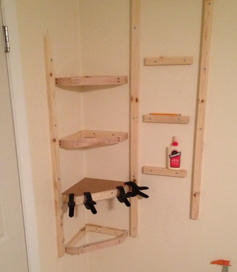 How To Build Simple Corner Wall Shelving Yourself DIY ...