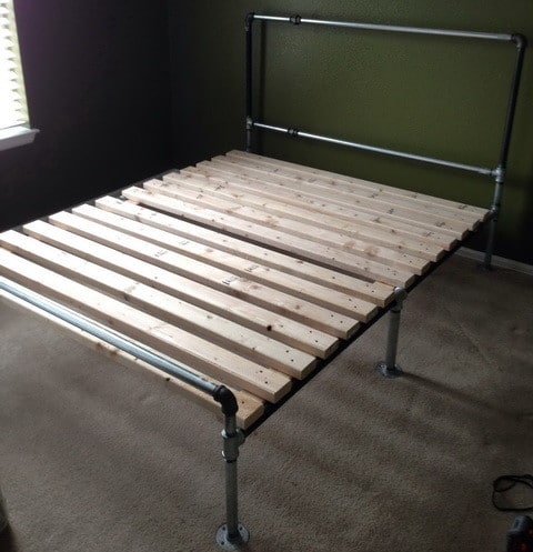 How To Build A DIY Bed Frame Out Of Metal Pipe