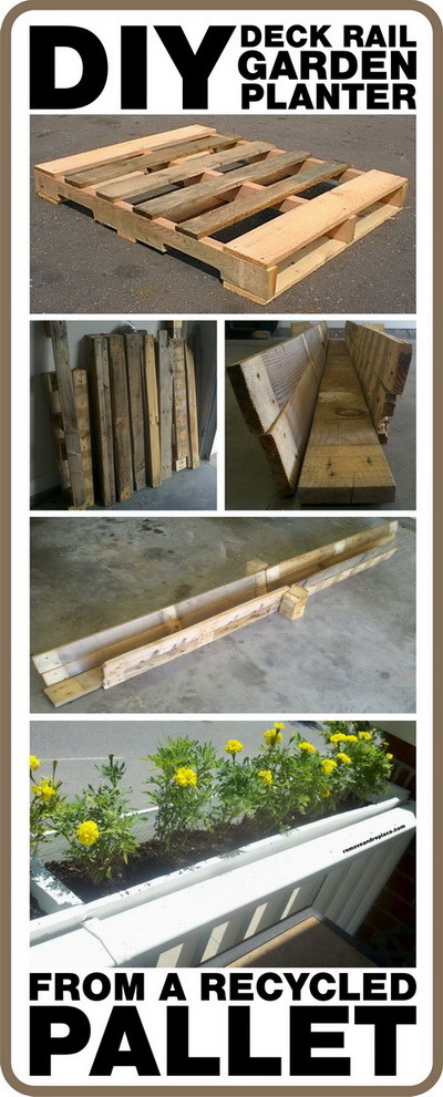 diy pallet garden projects Garden Pallet To A Make How Rail DIY Deck A Planter From