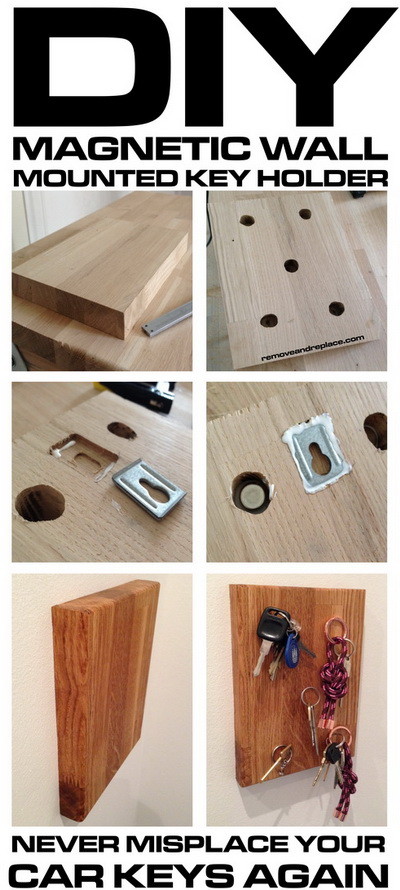 diy wooden key holder for wall