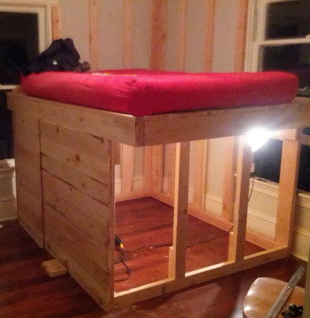 Diy Elevated Kids Bed Frame With, How To Build A Child S Bed Frames