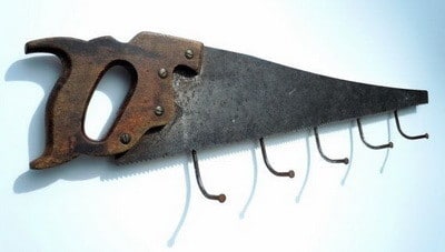 coat hanger from an old saw
