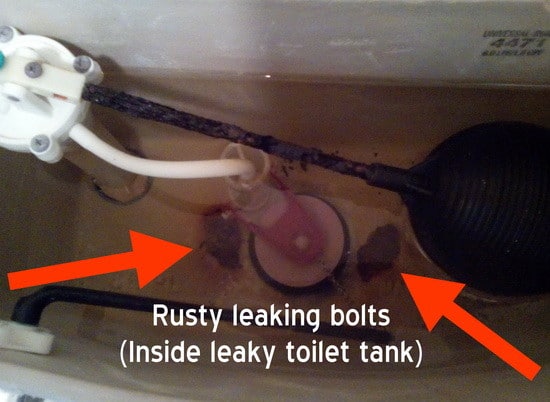 inside toilet leaking