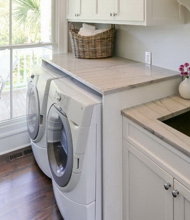 DIY Laundry Room Countertop Over Washer Dryer