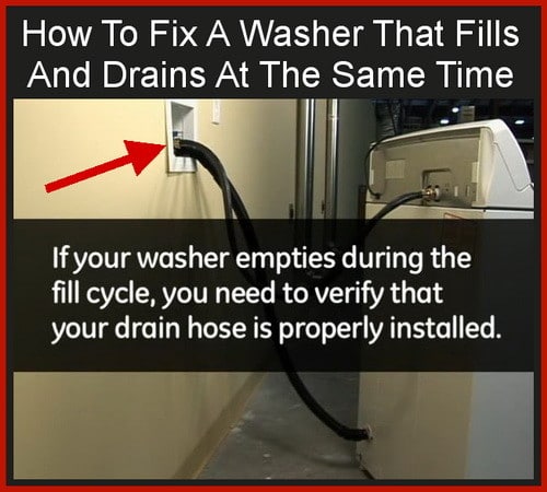 Washer Fills and Drains At Same Time