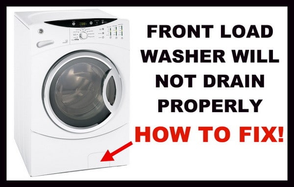 front load washer not draining