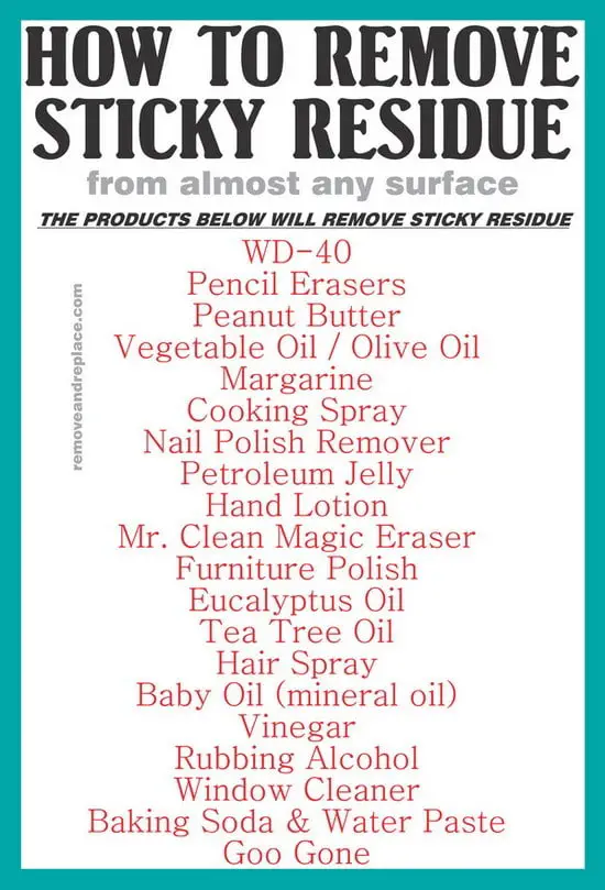 how to remove sticky residue