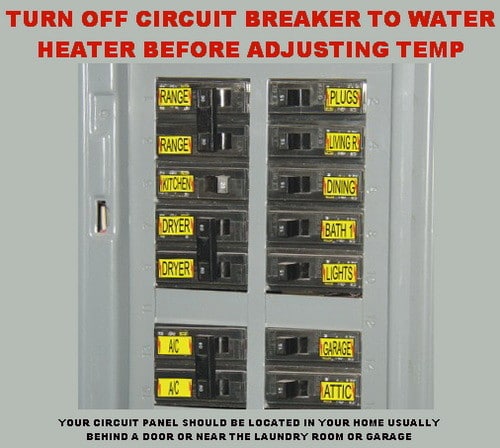 Water Heater Breaker Size Chart