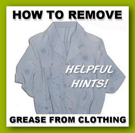 How to remove auto grease stains