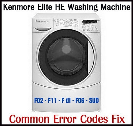 Kenmore Elite HE Washing Machine Error Codes