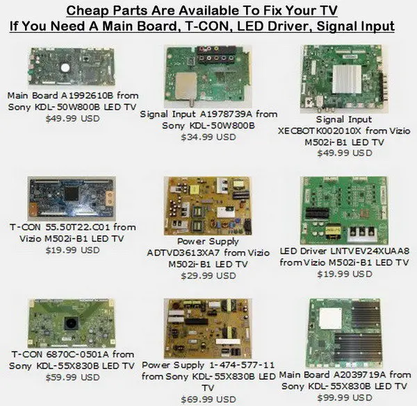 led lcd tv parts