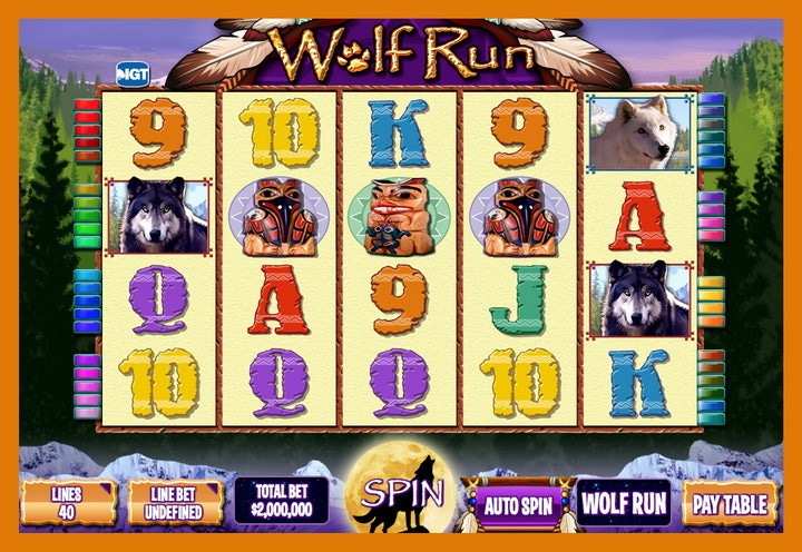 Play wolf run slot game