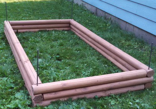 Diy Raised Garden Bed With Landscaping Timbers