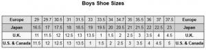 International Shoe Size Conversion Length And Width Charts