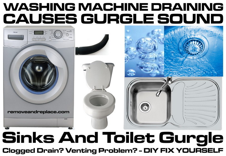 Washing Machine Draining Causes Sinks And Toilet To Gurgle - How To Fix