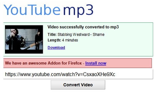 youtube audio into mp3