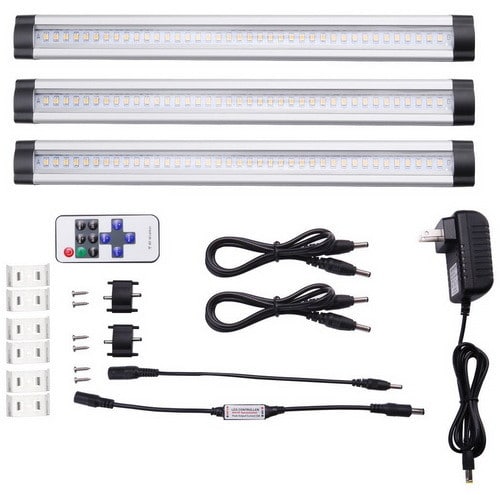 Dimmable Under Cabinet Lighting, 3 Panel Deluxe Kit, Warm White, LED Light Bar, Strip lights