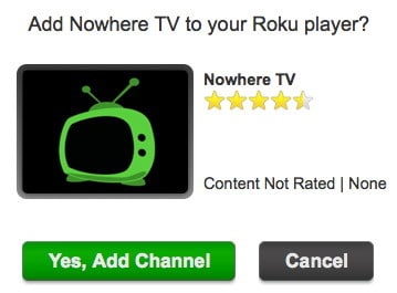 Install Nowhere Man Roku Channel