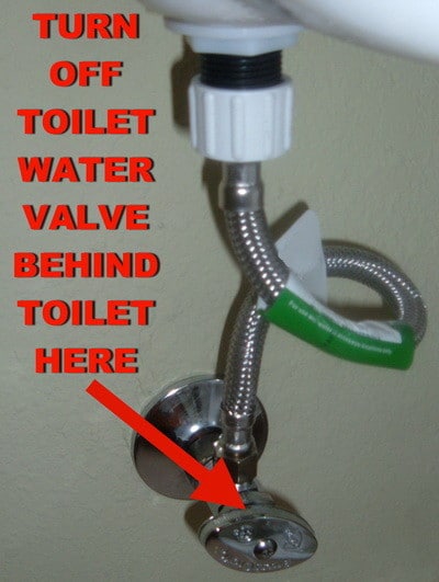 turn off toilet water here - toilet water valve