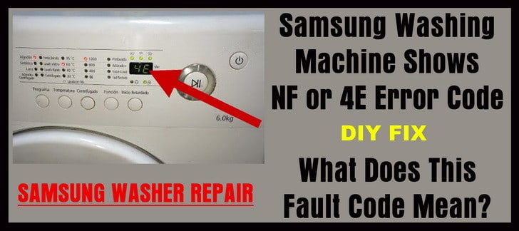 samsung washer 4e leaking water