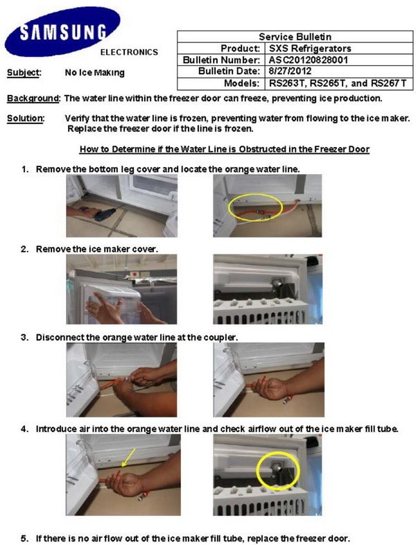 Reset Samsung Refrigerator Ice Maker Caesar S Appliance Service