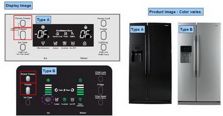 samsung refrigerator display panels - demo mode