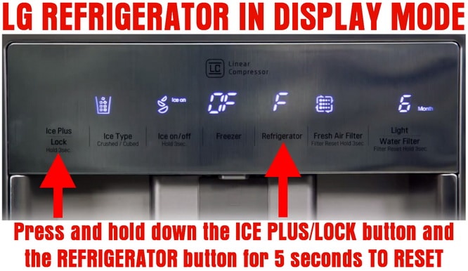 Lg Refrigerator In Demo Display Mode Panel Displays Off How To Reset 