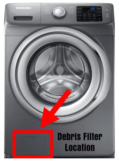 Samsung front load washer filter location