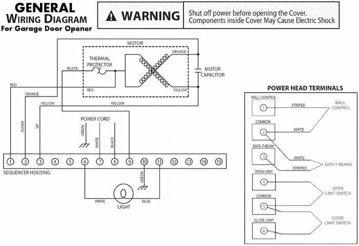 Garage Door Opener Wiring Diagram For Westinghouse