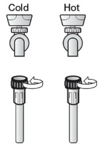 Make sure the water supply hoses to the washing machine are connected correctly
