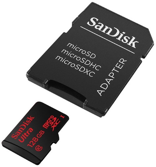 SanDisk Ultra 128GB microSDXC UHS-I Card with Adapter