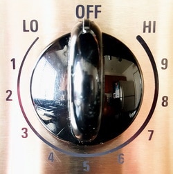 Stove Top Temperature Control Knobs What Do The Numbers Relate To Low Medium High