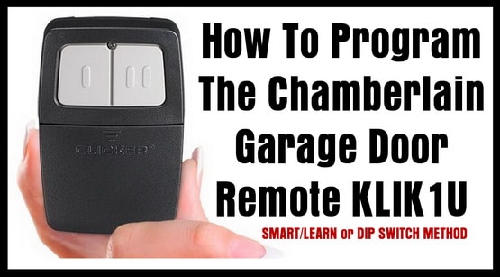 How To Program The Chamberlain Garage Door Remote Klik1u