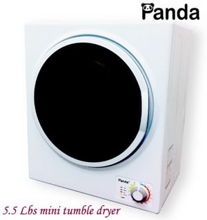 Panda Mini Stainless Steel Tumble Dryer 5.5 to 6.6 lbs Compact Apartment Dryer PAN725SF