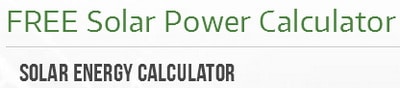 free solar power calculator