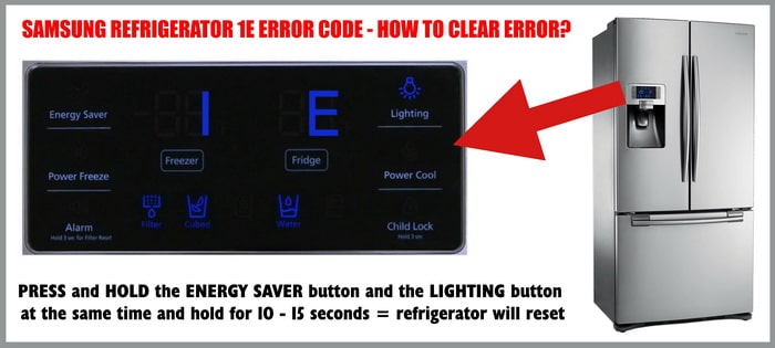 Samsung Refrigerator Error Code 1E Blinking How To Reset