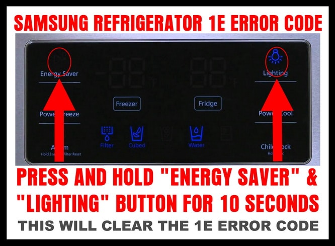 Samsung Refrigerator Error Code 1E Blinking - How To Reset ...