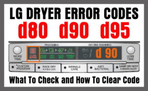 LG Dryer Error Codes D80 D90 D95 - How To Clear The Error Code?