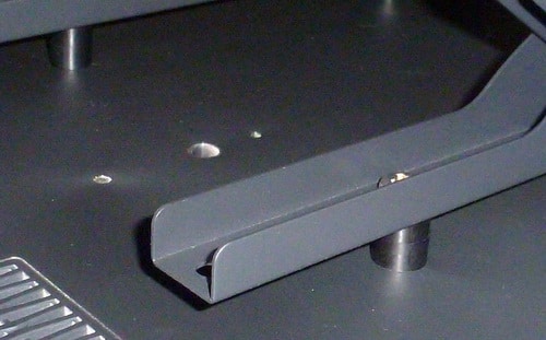 TV Mount With Rubber Spacers Applied To Screws