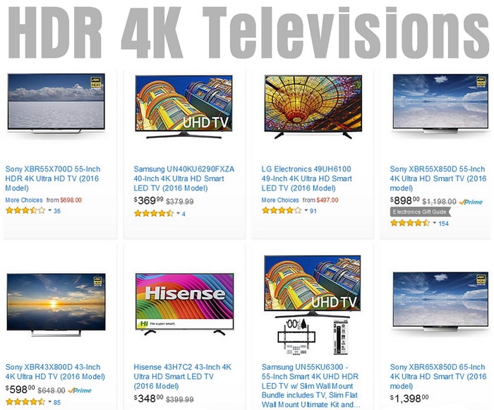 4K Ultra HD TVs with High Dynamic Range - HDR - Best Sellers