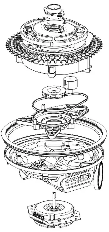 LG Dishwasher Inner Parts View - Motor