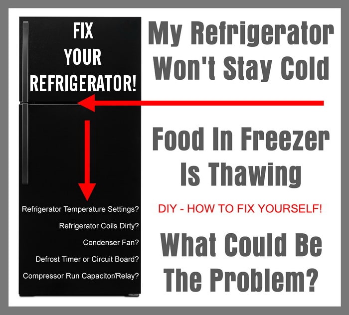 My Refrigerator Won T Stay Cold Food In Freezer Thawing What