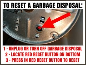 garbage disposal red button inside